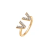 Xuping joyería versión coreana alfabeto anillo de alto nivel sentido nicho diseño personalidad viento frío simple anillo al por mayor mujeres Item Picture